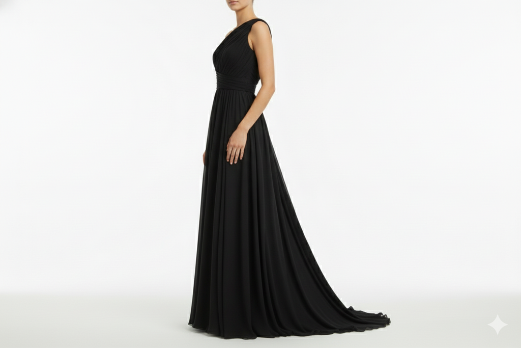 Kelsey One-Shoulder Chiffon Gown