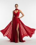 High-Neck Evening Gown