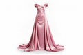 pink gown with white background make the gown shiny 